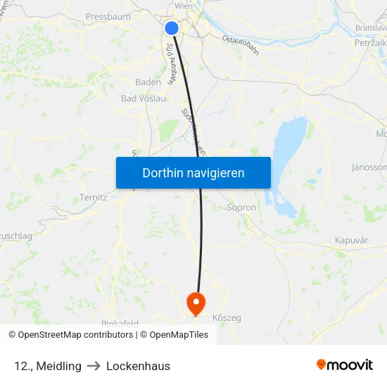 12., Meidling to Lockenhaus map