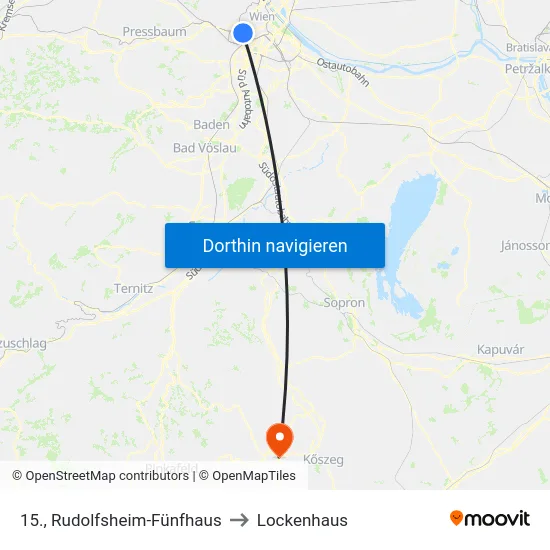 15., Rudolfsheim-Fünfhaus to Lockenhaus map