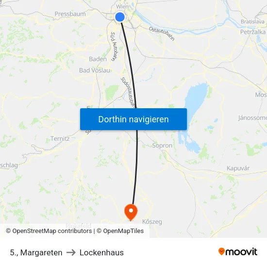 5., Margareten to Lockenhaus map