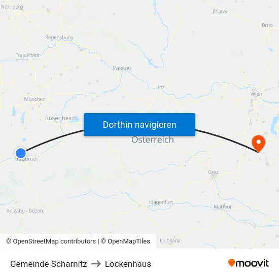 Gemeinde Scharnitz to Lockenhaus map