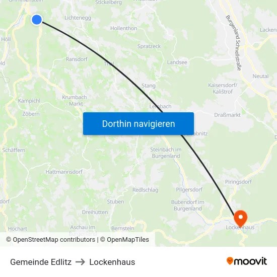 Gemeinde Edlitz to Lockenhaus map