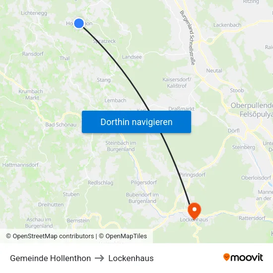 Gemeinde Hollenthon to Lockenhaus map