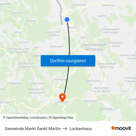 Gemeinde Markt Sankt Martin to Lockenhaus map