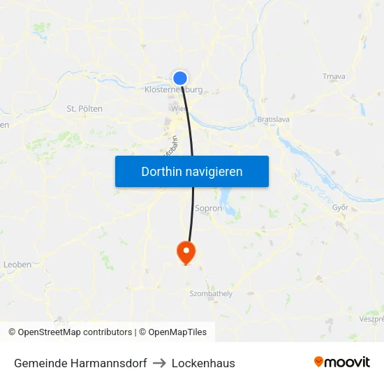 Gemeinde Harmannsdorf to Lockenhaus map