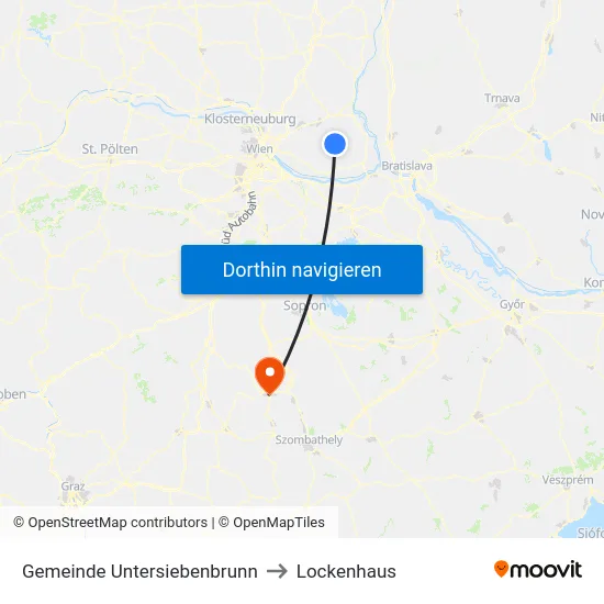 Gemeinde Untersiebenbrunn to Lockenhaus map