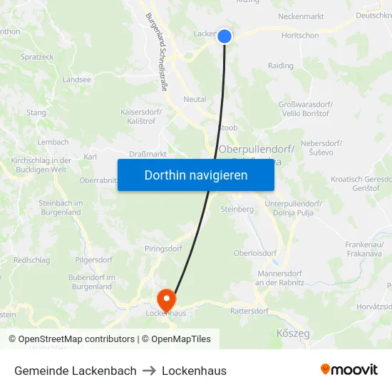 Gemeinde Lackenbach to Lockenhaus map