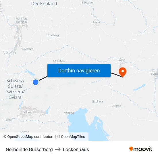 Gemeinde Bürserberg to Lockenhaus map