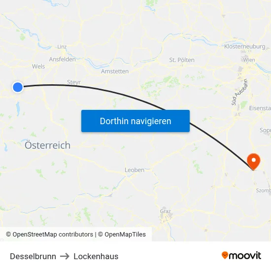 Desselbrunn to Lockenhaus map
