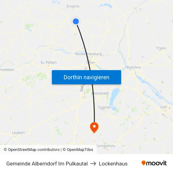 Gemeinde Alberndorf Im Pulkautal to Lockenhaus map