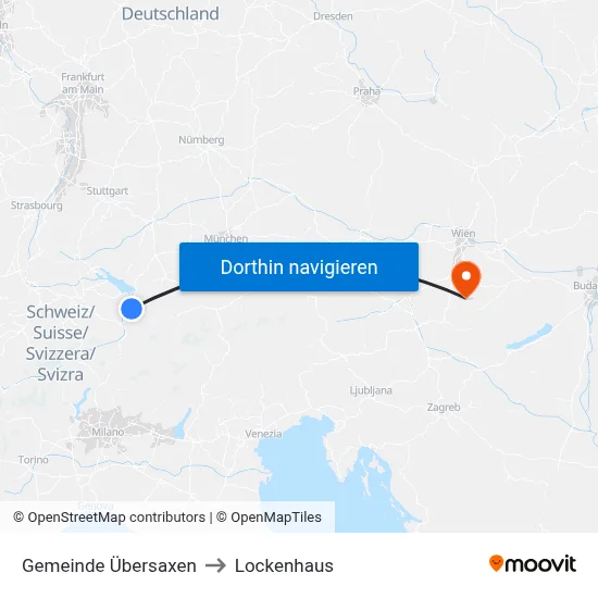 Gemeinde Übersaxen to Lockenhaus map