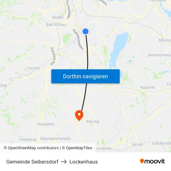 Gemeinde Seibersdorf to Lockenhaus map
