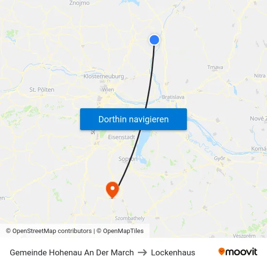 Gemeinde Hohenau An Der March to Lockenhaus map