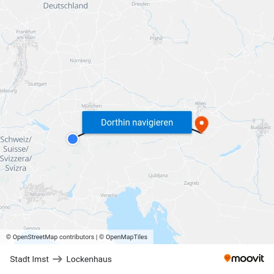 Stadt Imst to Lockenhaus map