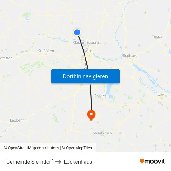 Gemeinde Sierndorf to Lockenhaus map