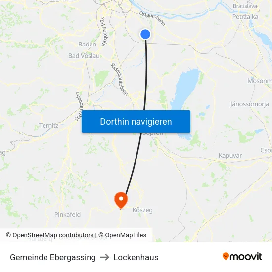 Gemeinde Ebergassing to Lockenhaus map