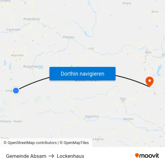 Gemeinde Absam to Lockenhaus map