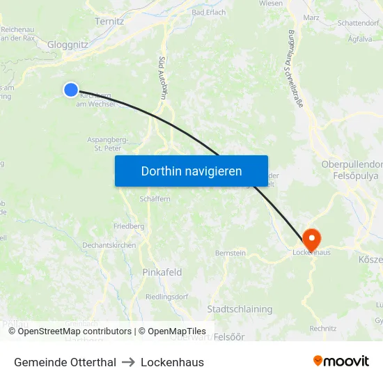 Gemeinde Otterthal to Lockenhaus map