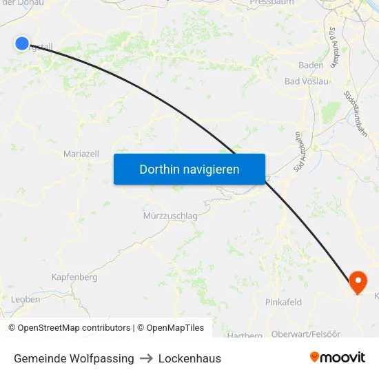 Gemeinde Wolfpassing to Lockenhaus map