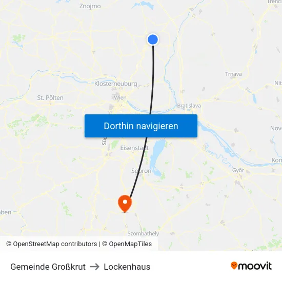 Gemeinde Großkrut to Lockenhaus map