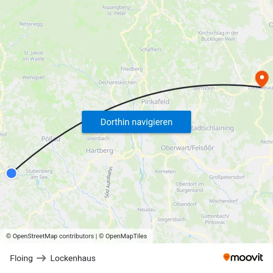 Floing to Lockenhaus map