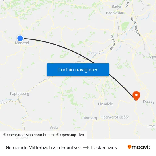 Gemeinde Mitterbach am Erlaufsee to Lockenhaus map