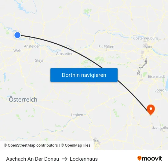 Aschach An Der Donau to Lockenhaus map