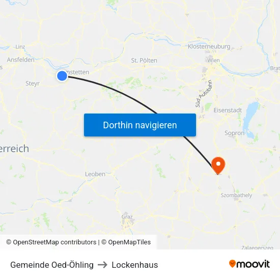 Gemeinde Oed-Öhling to Lockenhaus map