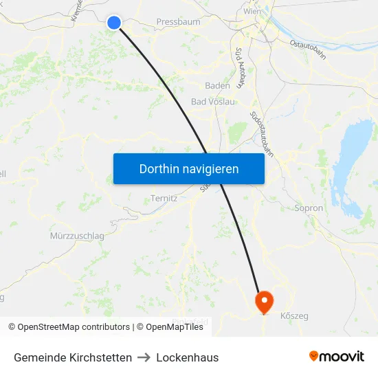 Gemeinde Kirchstetten to Lockenhaus map