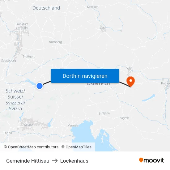 Gemeinde Hittisau to Lockenhaus map