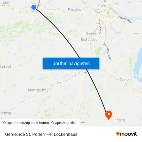 Gemeinde St. Pölten to Lockenhaus map