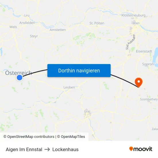 Aigen Im Ennstal to Lockenhaus map