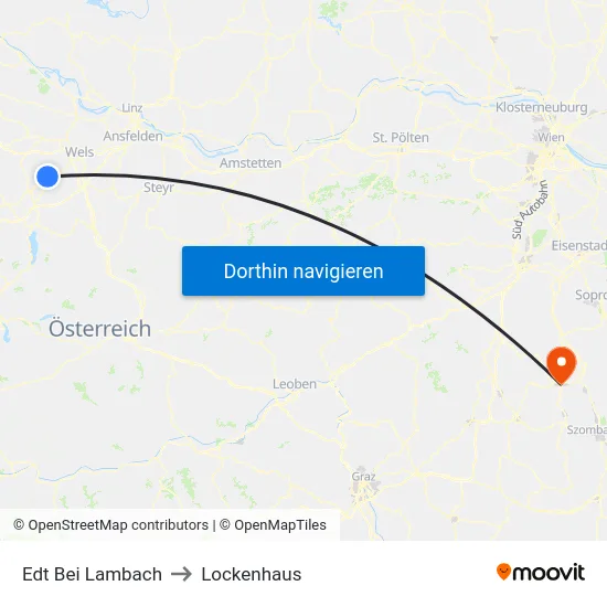Edt Bei Lambach to Lockenhaus map