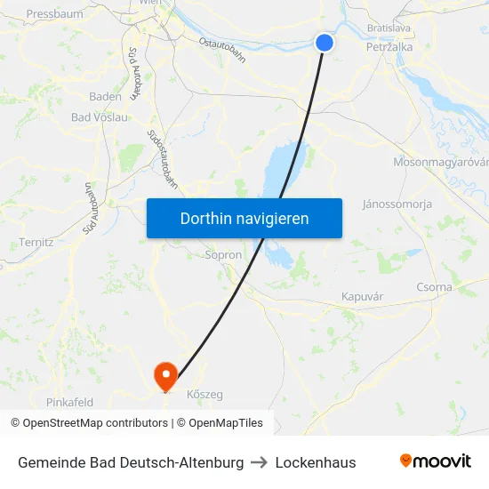 Gemeinde Bad Deutsch-Altenburg to Lockenhaus map