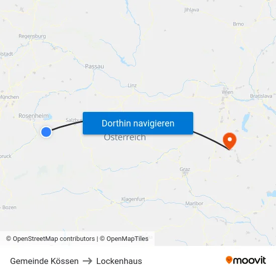 Gemeinde Kössen to Lockenhaus map