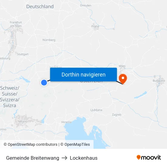Gemeinde Breitenwang to Lockenhaus map