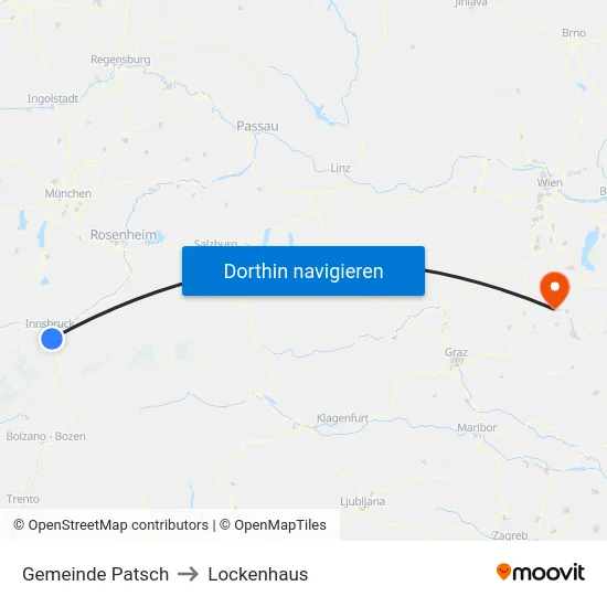 Gemeinde Patsch to Lockenhaus map