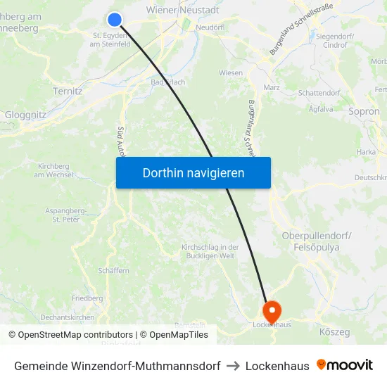 Gemeinde Winzendorf-Muthmannsdorf to Lockenhaus map