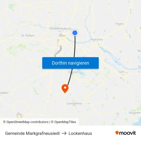 Gemeinde Markgrafneusiedl to Lockenhaus map