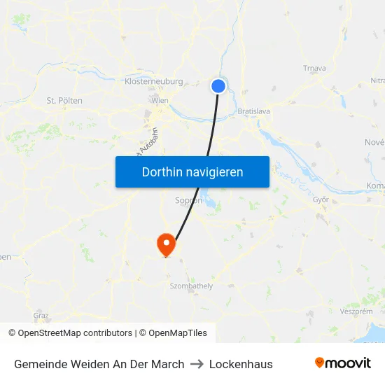 Gemeinde Weiden An Der March to Lockenhaus map