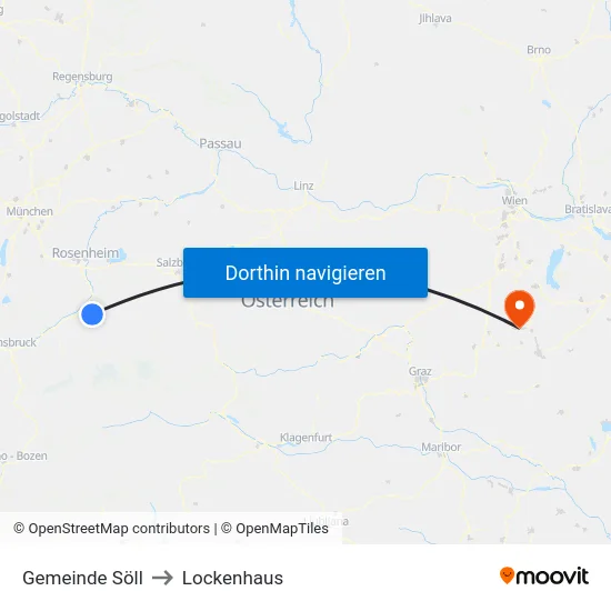 Gemeinde Söll to Lockenhaus map
