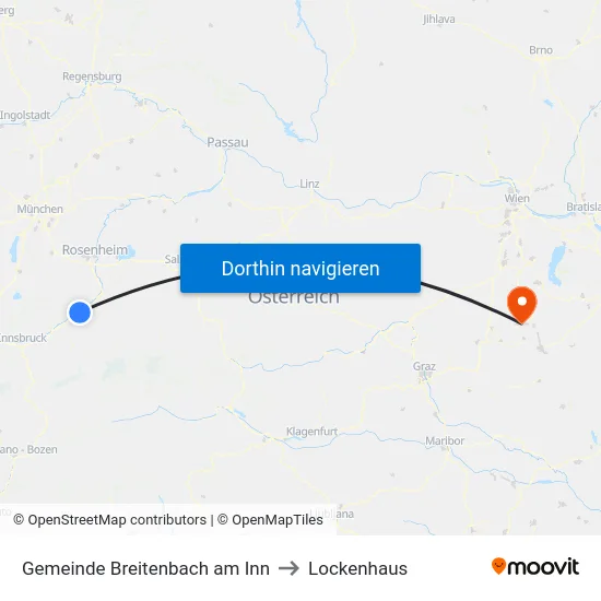 Gemeinde Breitenbach am Inn to Lockenhaus map