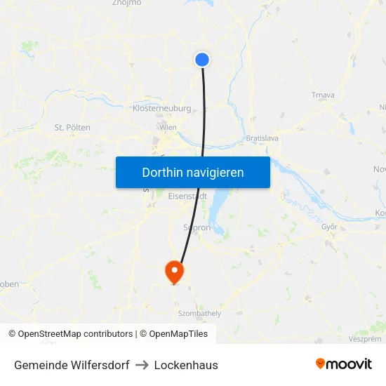 Gemeinde Wilfersdorf to Lockenhaus map