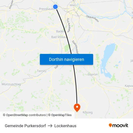 Gemeinde Purkersdorf to Lockenhaus map