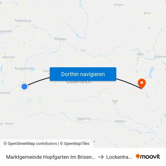 Marktgemeinde Hopfgarten Im Brixental to Lockenhaus map