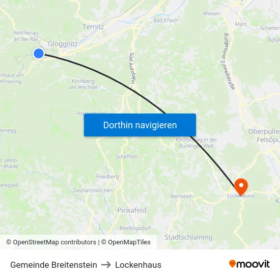 Gemeinde Breitenstein to Lockenhaus map