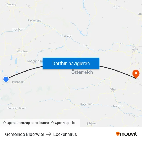 Gemeinde Biberwier to Lockenhaus map