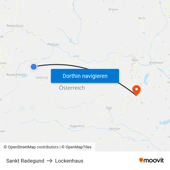 Sankt Radegund to Lockenhaus map