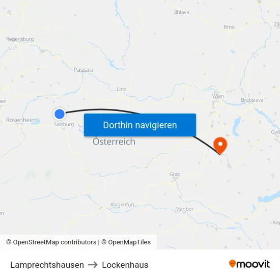 Lamprechtshausen to Lockenhaus map