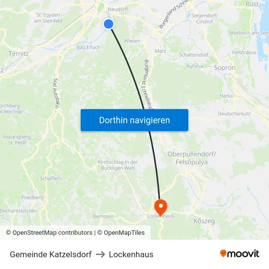 Gemeinde Katzelsdorf to Lockenhaus map