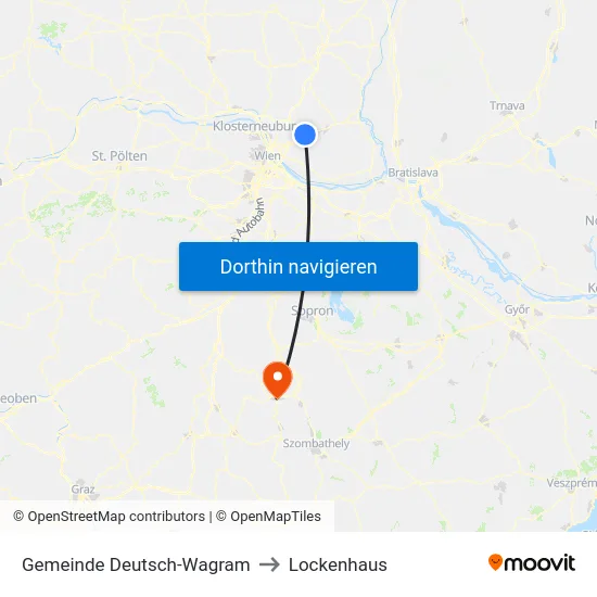 Gemeinde Deutsch-Wagram to Lockenhaus map